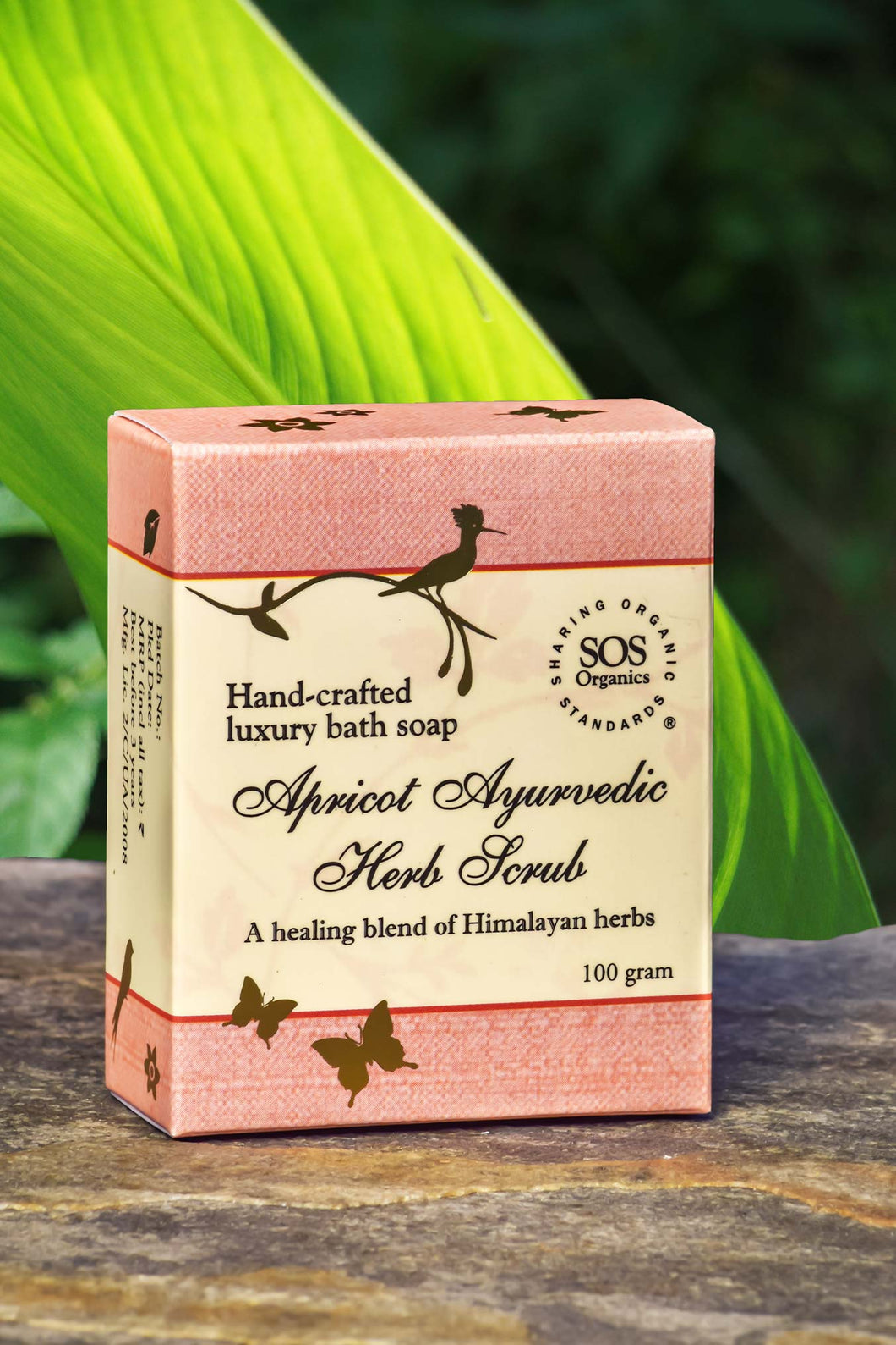 Apricot Ayurvedic Herb Scrub Luxury Bath Soap (100g)