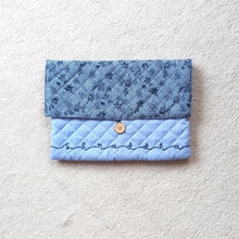 Load image into Gallery viewer, Reversible Laptop Sleeve with Custom Hand Embroidered Name
