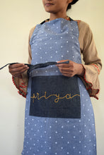 Load image into Gallery viewer, Reversible Apron with Custom Hand Embroidered Name
